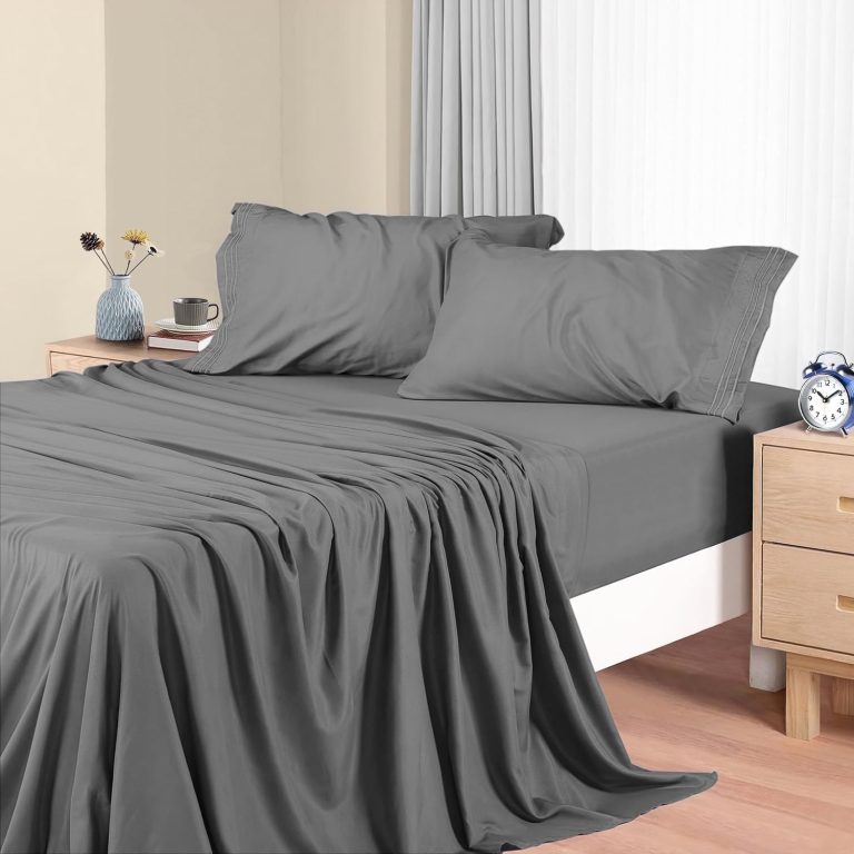 Size, 1800 Series Microfiber Cooling , Breathable & Hypoallergenic 4 Pieces Luxury Soft Sheet Set, Mattress Fitted up...